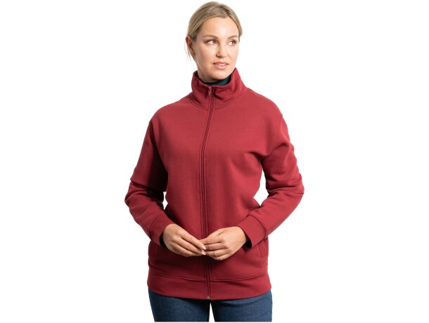 Sudadera cremallera completa unisex Ulan de Roly Azul marino detalle 18