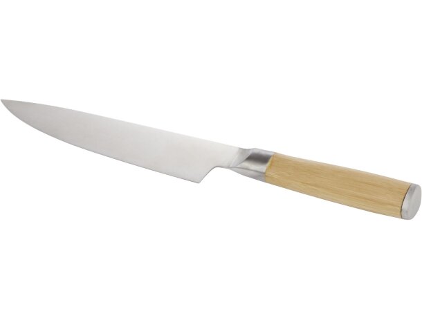 Cuchillo chef Cocin acero inoxidable mango bambú diseño ergonómico Plateado/natural detalle 5