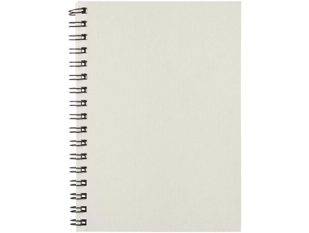Cuaderno espiral A6 Desk-Mate reciclado 50 hojas personalizable Blanco marfil detalle 5