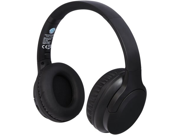 Auriculares bluetooth reciclados Loop con batería 300 mAh Negro intenso detalle 3