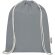Bolsa con cordón Oregon de algodón reciclado certificado GRS Gris detalle 22