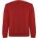 Sudadera cuello redondo algodón orgánico Batian unisex Roly Rojo