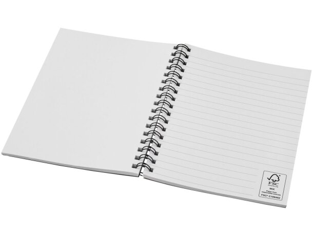 Cuaderno espiral A6 Desk-Mate reciclado 50 hojas personalizable Azul oscuro detalle 12