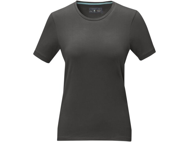 Camisetade manga corta orgánica para mujer Balfour Gris tormenta detalle 30