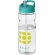 Bidón deportivo de 650 ml con tapa con boquilla H2O Active® Base Tritan™ Transparente claro/azul aqua detalle 8