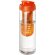 H2O Active® Vibe Bidón e infusor con tapa Flip de 850 ml Transparente/naranja