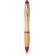Bolígrafo de bambú Nash Natural/rojo