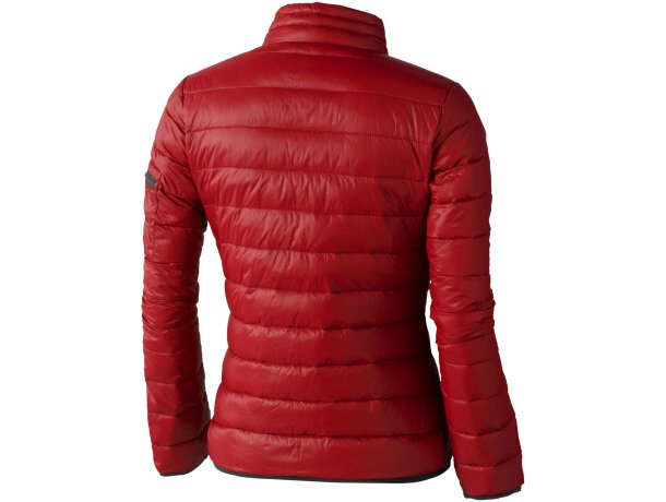 Chaqueta plumón natural mujer Scotia con certificación RDS Rojo detalle 2