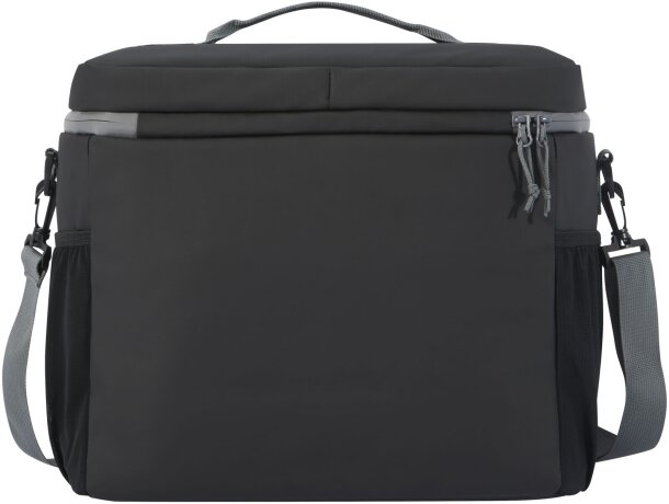 Bolsa isotérmica Aqua 22L poliéster reciclado certificado GRS Negro intenso detalle 4