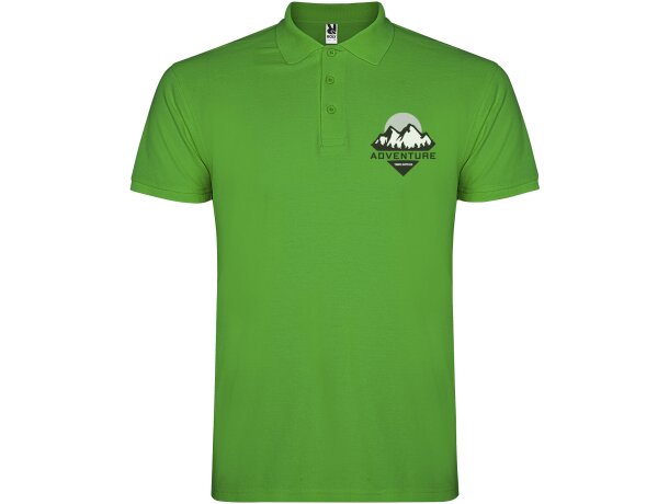 Polo manga corta hombre Star Roly 100% algodón piqué 200 g/m² detalle 101