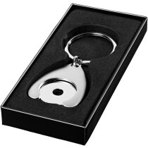 Llavero elegante con moneda personalizado plata Llavero elegante con moneda personalizado plata