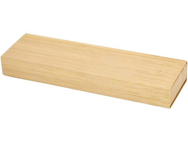 Set bambú Oblys bolígrafo y portaminas certificado FSC Natural detalle 3