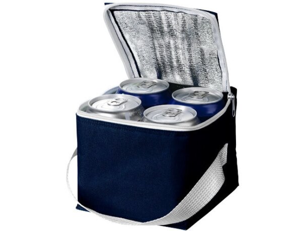 Bolsa isotérmica para 4 latas personalizada azul marino Bolsa isotérmica para 4 latas personalizada azul marino