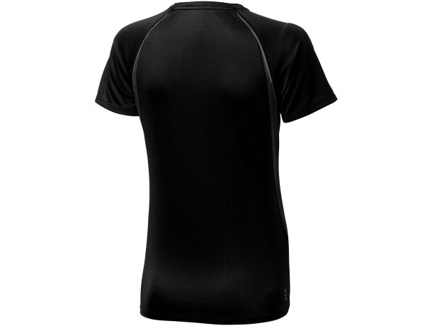 Camiseta técnica Quebec de manga corta blanca detalles de color de mujer Negro intenso/antracita detalle 16