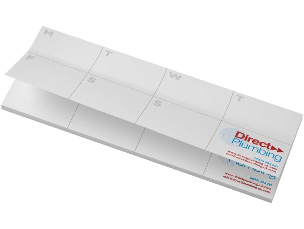 Libreta con notas adhesivas Sticky-Mate papel reciclado FSC Blanco detalle 2