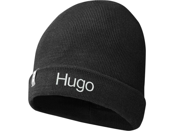 Gorros lana acrílico Elevate Life Negro intenso detalle 14