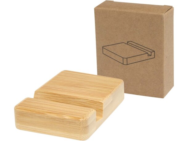 Soporte para teléfono de bambú certificado FSC Ebla Madera detalle 5