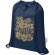 Bolsa con cuerdas Peru Blend de algodón reciclado GRS 5L Azul marino detalle 15