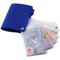 Tarjetero para 10 tarjetas personalizado azul medio