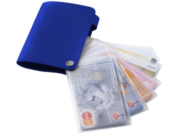 Tarjetero para 10 tarjetas personalizado azul medio Tarjetero para 10 tarjetas personalizado azul medio