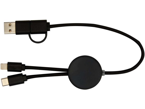 Cable 5 en 1 Citala de plástico reciclado Negro intenso detalle 2