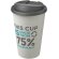 Vaso de plástico con cierre clip y tapa de rosca pp reciclado 350ml Gris/blanco detalle 9
