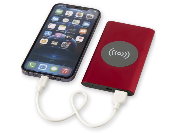 Batería externa inalámbrica Juice aluminio reciclado 4000 mAh Rojo detalle 27
