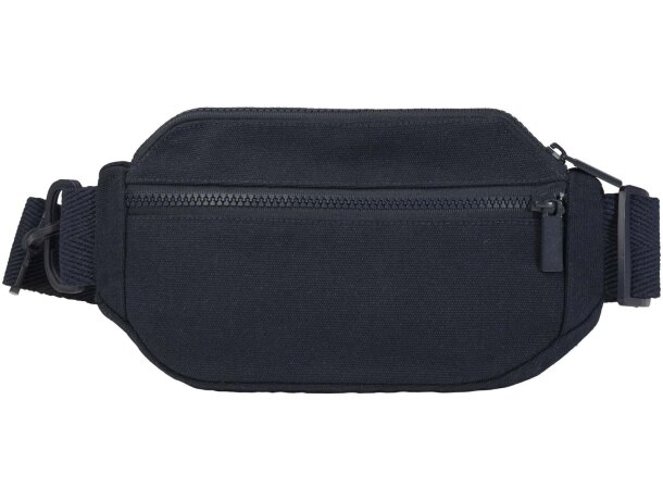 Bolso cruzado Crescent en algodón y poliéster reciclado Azul marino detalle 10