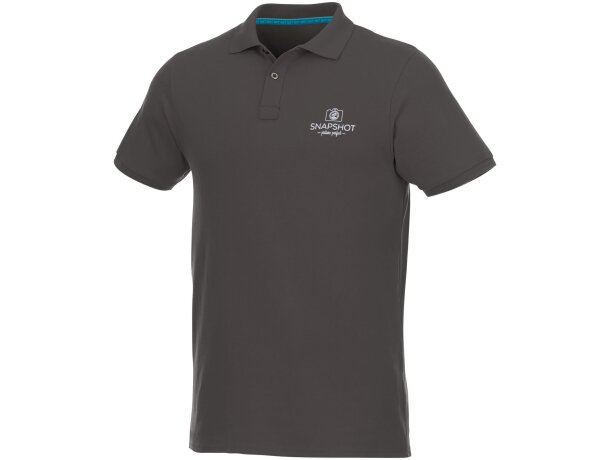 Polo de manga corta personalizado algodón 220 g/m2 Elevate Nxt Beryl Gris tormenta detalle 9