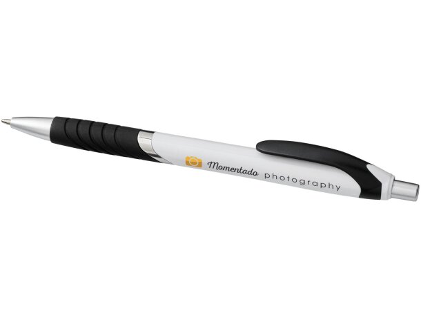 Bolígrafo blanco con empuñadura de goma Turbo merchandising