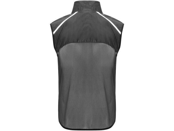 Chaleco running ligero unisex Jannu Roly transpirable Negro intenso detalle 2