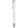 Bolígrafo aluminio reciclado Moneta lacado brillo detalles cromados Blanco detalle 1