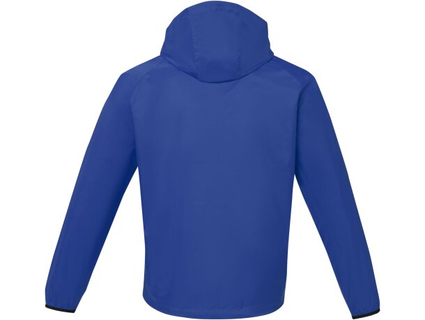 Chaqueta ligera impermeable hombre Dinlas con capucha enrollable Azul detalle 12