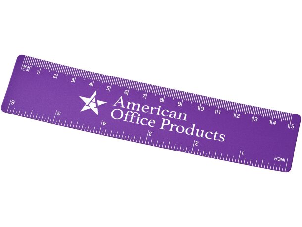 Regla de plástico flexible Rothko 15 cm con doble escala Morado detalle 16