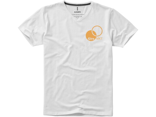 Camiseta manga corta algodón orgánico certificado GOTS hombre 200 g/m2 Blanco detalle 1