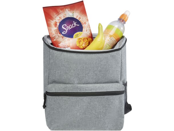 Mochila isotérmica con bolsillo frontal y de malla lateral poliéster Excursion Gris mezcla detalle 5