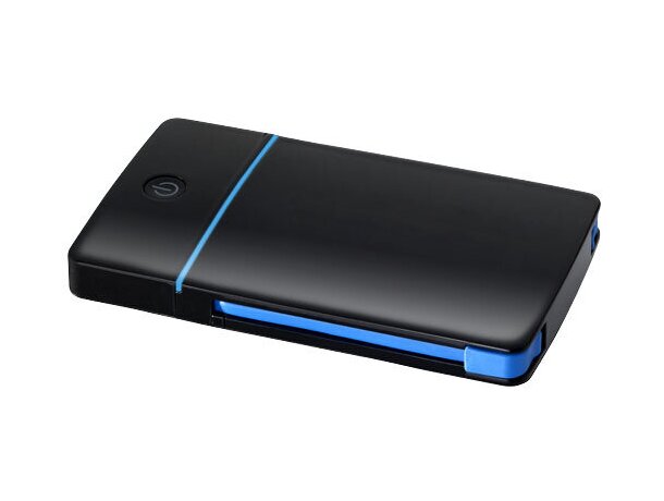 Batería externa con indicador led personalizada negro intenso Batería externa con indicador led personalizada negro intenso