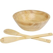 Set ensalada Argulls bambú natural tres piezas