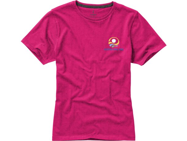 Camiseta manga corta de mujer Nanaimo de alta calidad Magenta detalle 7