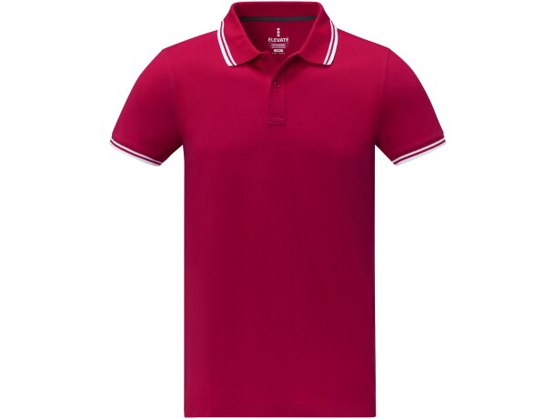 Polo de manga corta con ribete para hombre Amarago grabado