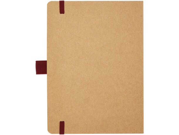 Libreta papel reciclado Berk con elástico de color Rojo detalle 11