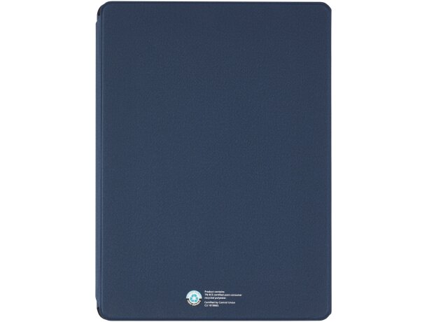 Portafolios Kunveno con papel FSC y poliéster reciclado Azul marino detalle 8