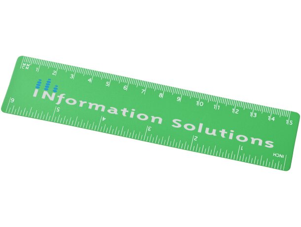 Regla de plástico flexible Rothko 15 cm con doble escala Verde escarchado detalle 4