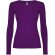Camiseta manga larga mujer algodón 100% Roly Extreme Morado