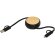 Cable retráctil 5 en 1 Chechia bambú FSC y plástico reciclado Negro intenso detalle 5