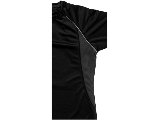 Camiseta técnica Quebec de manga corta blanca detalles de color de mujer Negro intenso/antracita detalle 18