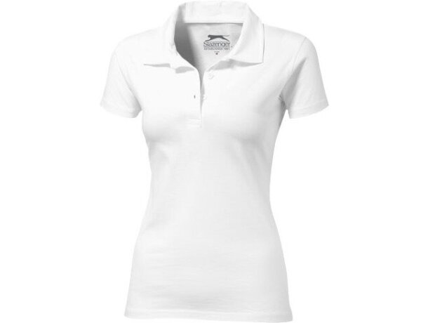 polo blanco mujer manga corta