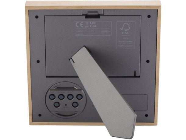 Marco de fotos bambú termómetro digital Sasa certificado FSC Natural detalle 3