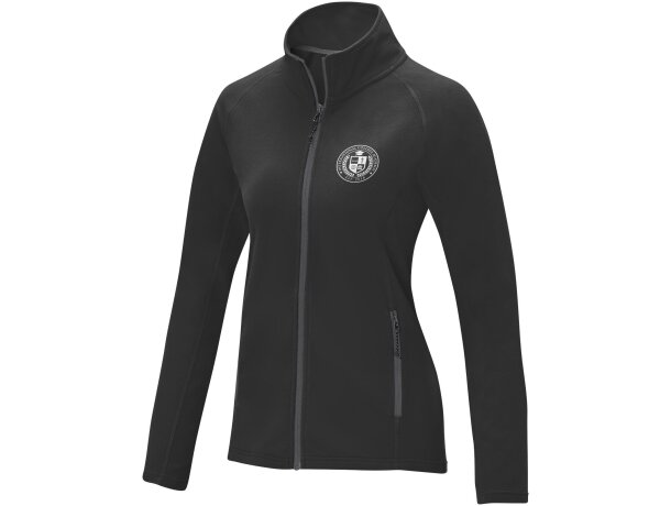 Chaqueta polar mujer Zelus con microforro 140 g/m² Negro intenso detalle 37