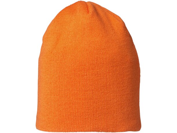 Gorro con acabado de punto colores lisos Naranja detalle 14